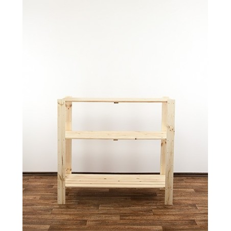 Regał drewniany do warsztatu z półką ażurową Maxi 3N