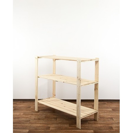 Regał drewniany do warsztatu z półką ażurową Maxi 3N