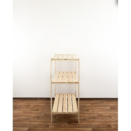 Regał drewniany do warsztatu z półką ażurową Maxi 3N