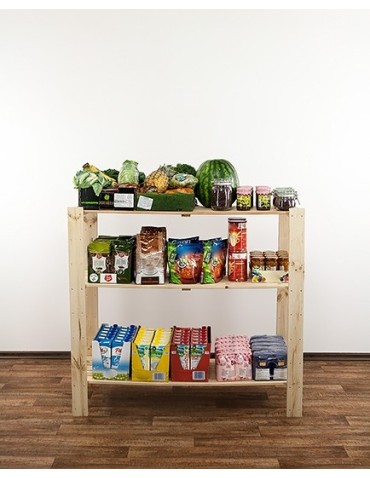 seria MAXI - Regał drewniany do warsztatu z półką ażurową Maxi 3N - product 5