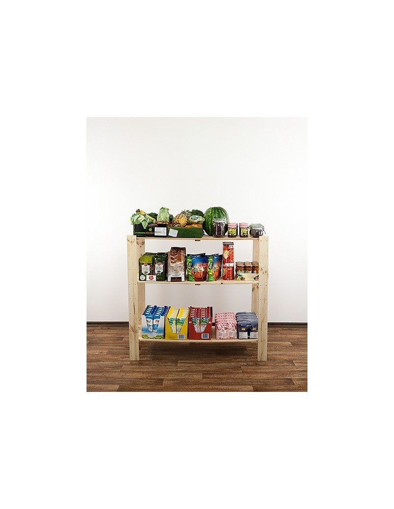 seria MAXI - Regał drewniany do warsztatu z półką ażurową Maxi 3N - product MODO24.PL 5