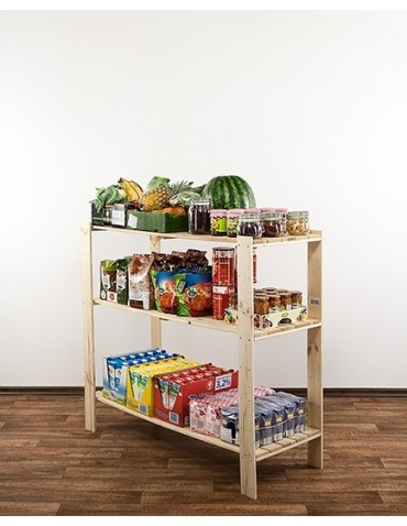 seria MAXI - Regał drewniany do warsztatu z półką ażurową Maxi 3N - product 6