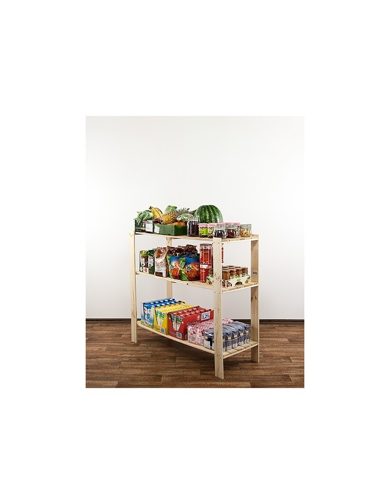 seria MAXI - Regał drewniany do warsztatu z półką ażurową Maxi 3N - product MODO24.PL 6