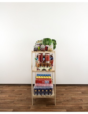 seria MAXI - Regał drewniany do warsztatu z półką ażurową Maxi 3N - product 7