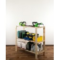 Regał drewniany do warsztatu z półką ażurową Maxi 3N