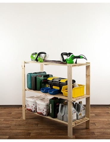seria MAXI - Regał drewniany do warsztatu z półką ażurową Maxi 3N - product 8