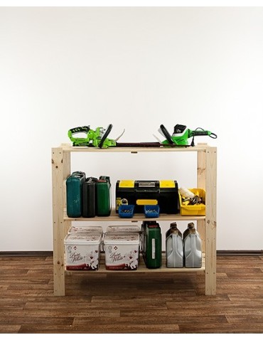 seria MAXI - Regał drewniany do warsztatu z półką ażurową Maxi 3N - product 9