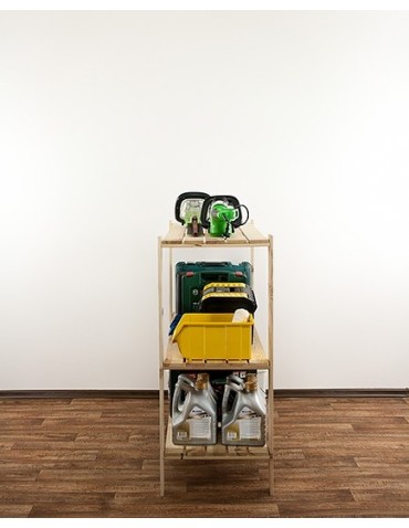 seria MAXI - Regał drewniany do warsztatu z półką ażurową Maxi 3N - product 10