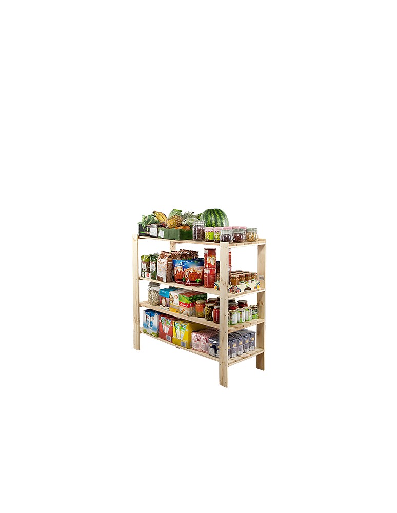 seria MAXI - Regał drewniany do piwnicy z półką ażurową  Maxi 3N+ - produkt MODO24.PL 1