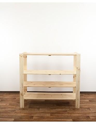 Regał drewniany do piwnicy z półką ażurową  Maxi 3N+ - product 2