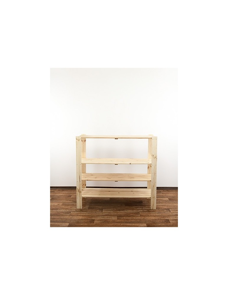 seria MAXI - Regał drewniany do piwnicy z półką ażurową  Maxi 3N+ - product MODO24.PL 2