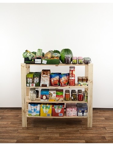 seria MAXI - Regał drewniany do piwnicy z półką ażurową  Maxi 3N+ - product 5