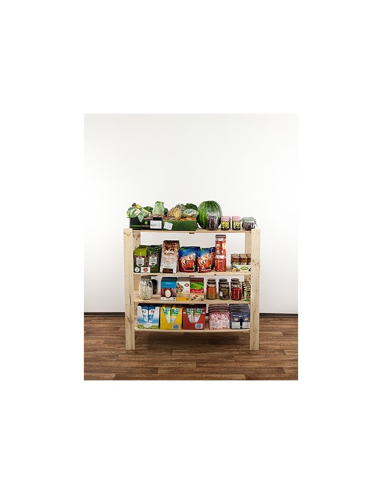 seria MAXI - Regał drewniany do piwnicy z półką ażurową  Maxi 3N+ - product MODO24.PL 5