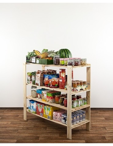 seria MAXI - Regał drewniany do piwnicy z półką ażurową  Maxi 3N+ - product 6