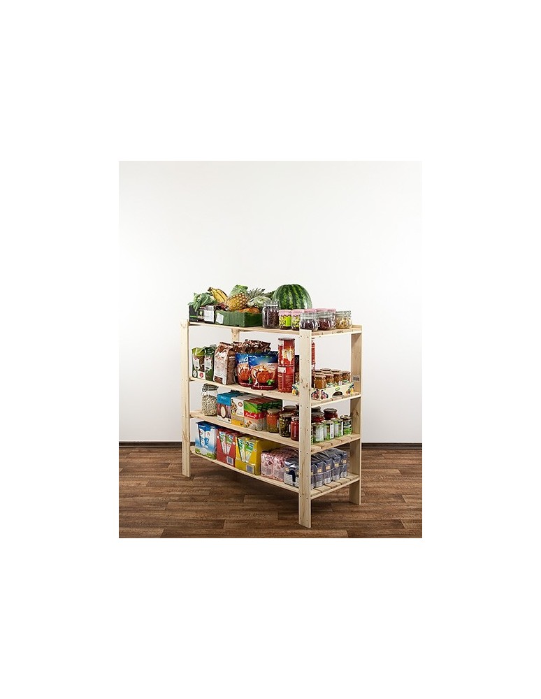 seria MAXI - Regał drewniany do piwnicy z półką ażurową  Maxi 3N+ - product MODO24.PL 6