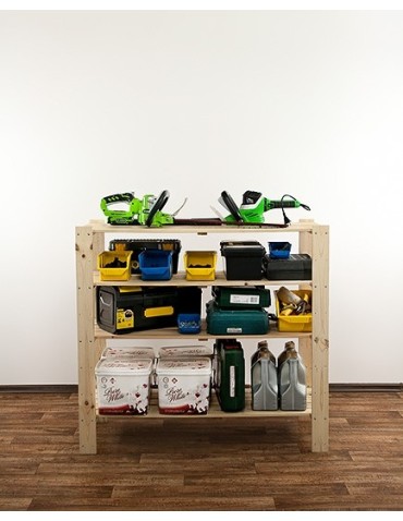 seria MAXI - Regał drewniany do piwnicy z półką ażurową  Maxi 3N+ - product 8