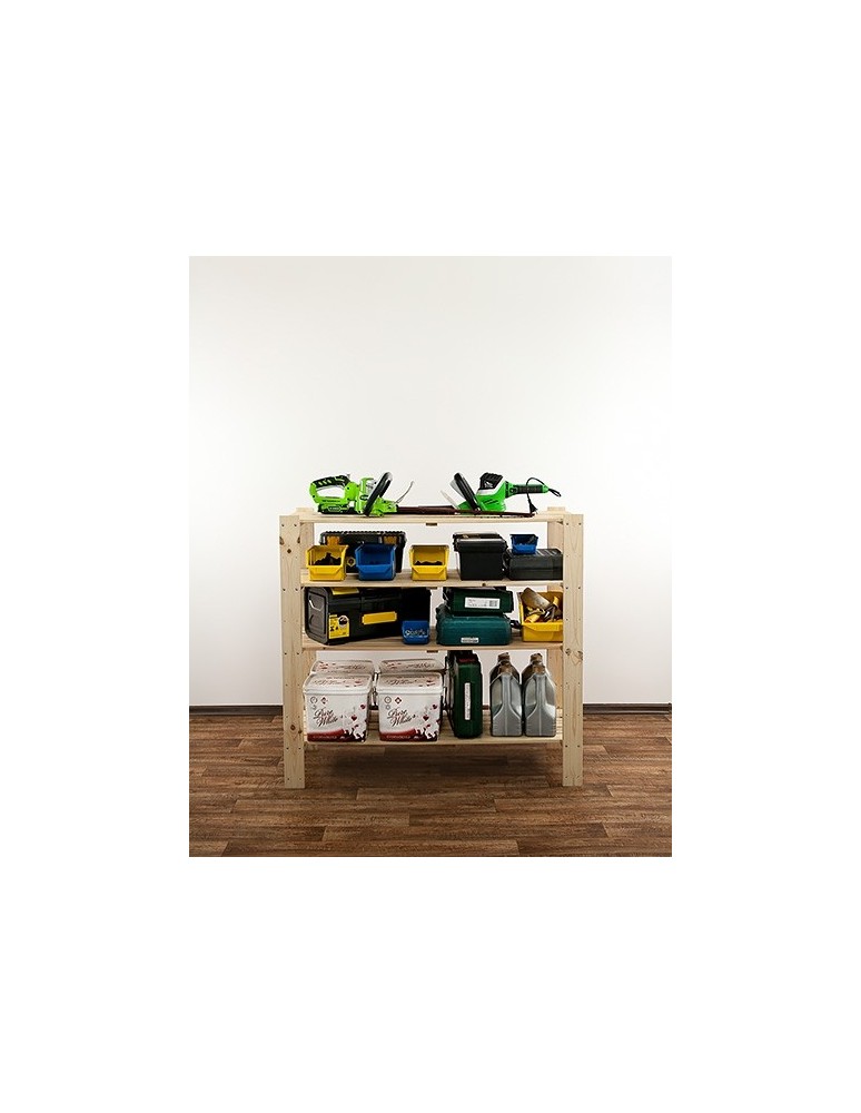 seria MAXI - Regał drewniany do piwnicy z półką ażurową  Maxi 3N+ - product MODO24.PL 8