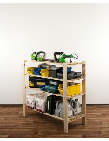 seria MAXI - Regał drewniany do piwnicy z półką ażurową  Maxi 3N+ - product 9