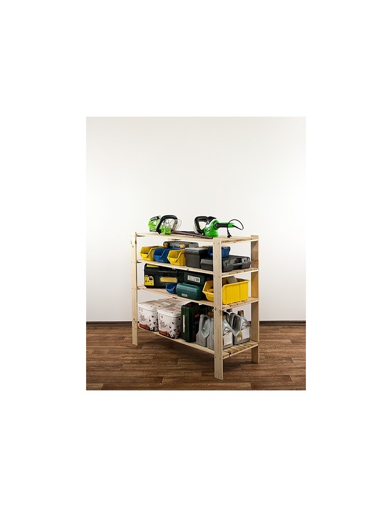 seria MAXI - Regał drewniany do piwnicy z półką ażurową  Maxi 3N+ - product MODO24.PL 9