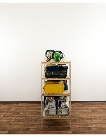 seria MAXI - Regał drewniany do piwnicy z półką ażurową  Maxi 3N+ - product 10