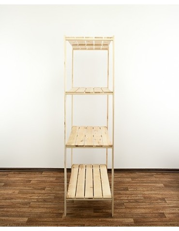 seria MAXI - Regał drewniany modułowy z półką ażurową Maxi 4N - product 4