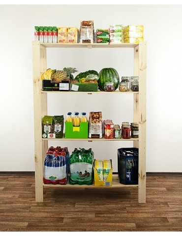 seria MAXI - Regał drewniany modułowy z półką ażurową Maxi 4N - product 5