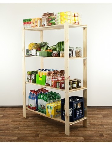 seria MAXI - Regał drewniany modułowy z półką ażurową Maxi 4N - product 6