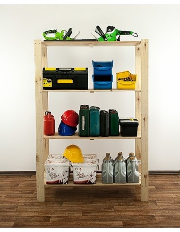 seria MAXI - Regał drewniany modułowy z półką ażurową Maxi 4N - product 7