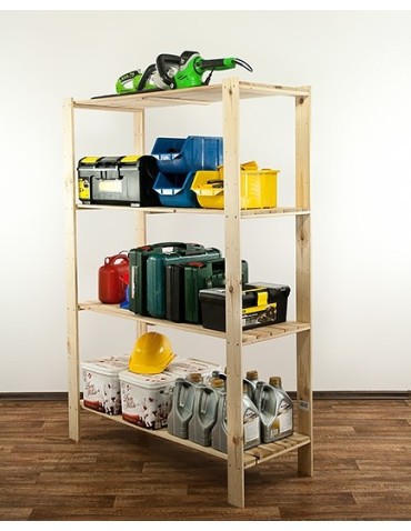 seria MAXI - Regał drewniany modułowy z półką ażurową Maxi 4N - product 8