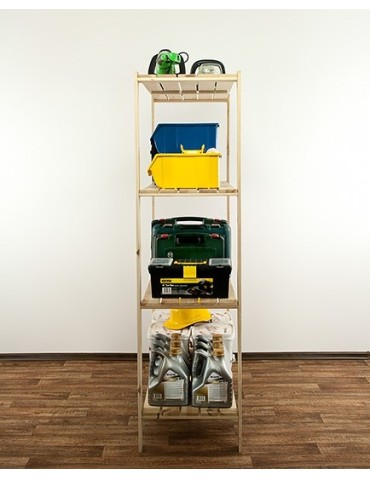 seria MAXI - Regał drewniany modułowy z półką ażurową Maxi 4N - product 9