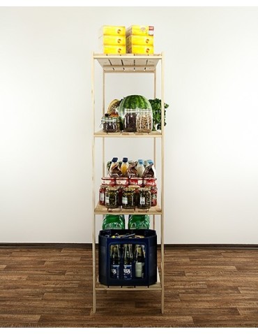 seria MAXI - Regał drewniany modułowy z półką ażurową Maxi 4N - product 10