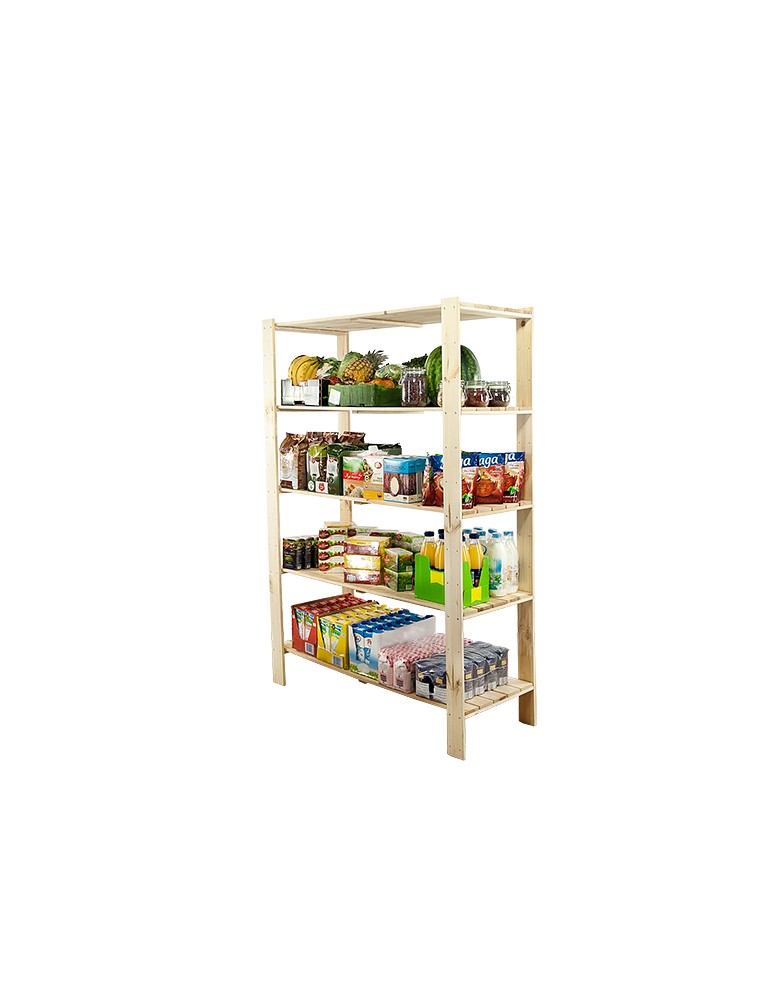 seria MAXI - Regał drewniany do spiżarni z półką ażurową Maxi 4N+ - produkt MODO24.PL 1