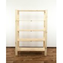 Regał drewniany do spiżarni z półką ażurową Maxi 4N+