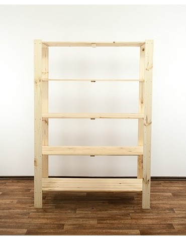 Regał drewniany do spiżarni z półką ażurową Maxi 4N+ - product 2