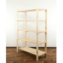 Regał drewniany do spiżarni z półką ażurową Maxi 4N+