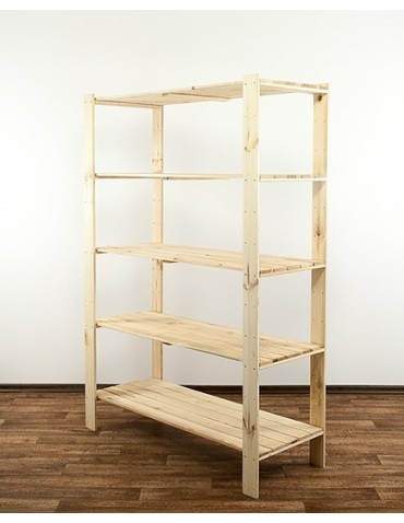 seria MAXI - Regał drewniany do spiżarni z półką ażurową Maxi 4N+ - product 3