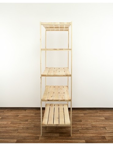 seria MAXI - Regał drewniany do spiżarni z półką ażurową Maxi 4N+ - product 4