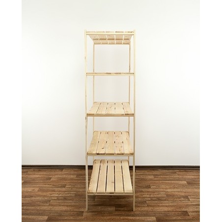 Regał drewniany do spiżarni z półką ażurową Maxi 4N+