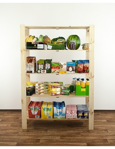 seria MAXI - Regał drewniany do spiżarni z półką ażurową Maxi 4N+ - product 5