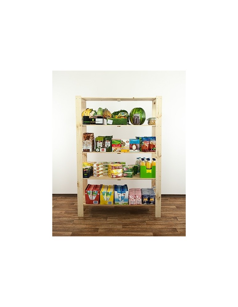 seria MAXI - Regał drewniany do spiżarni z półką ażurową Maxi 4N+ - product MODO24.PL 5