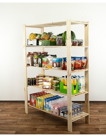 seria MAXI - Regał drewniany do spiżarni z półką ażurową Maxi 4N+ - product 6