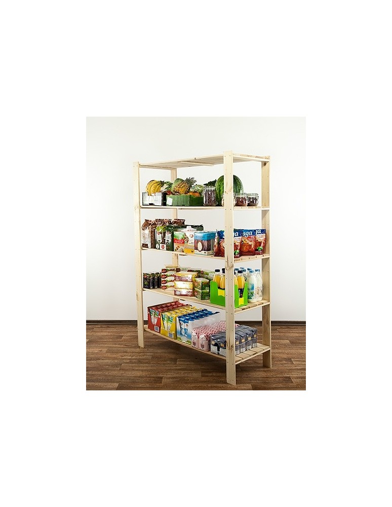 seria MAXI - Regał drewniany do spiżarni z półką ażurową Maxi 4N+ - product MODO24.PL 6