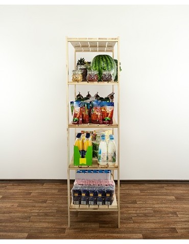 seria MAXI - Regał drewniany do spiżarni z półką ażurową Maxi 4N+ - product 7