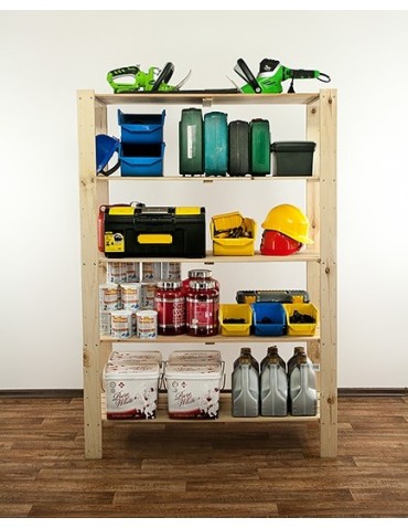 seria MAXI - Regał drewniany do spiżarni z półką ażurową Maxi 4N+ - product 8