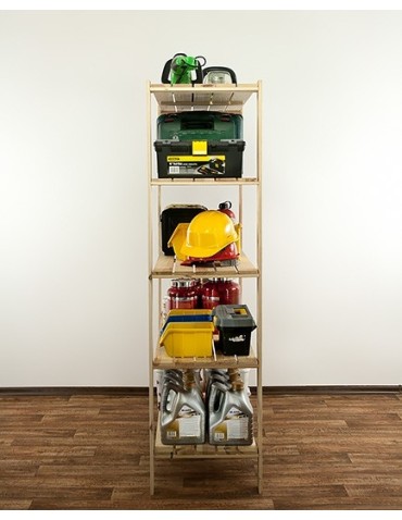 seria MAXI - Regał drewniany do spiżarni z półką ażurową Maxi 4N+ - product 10