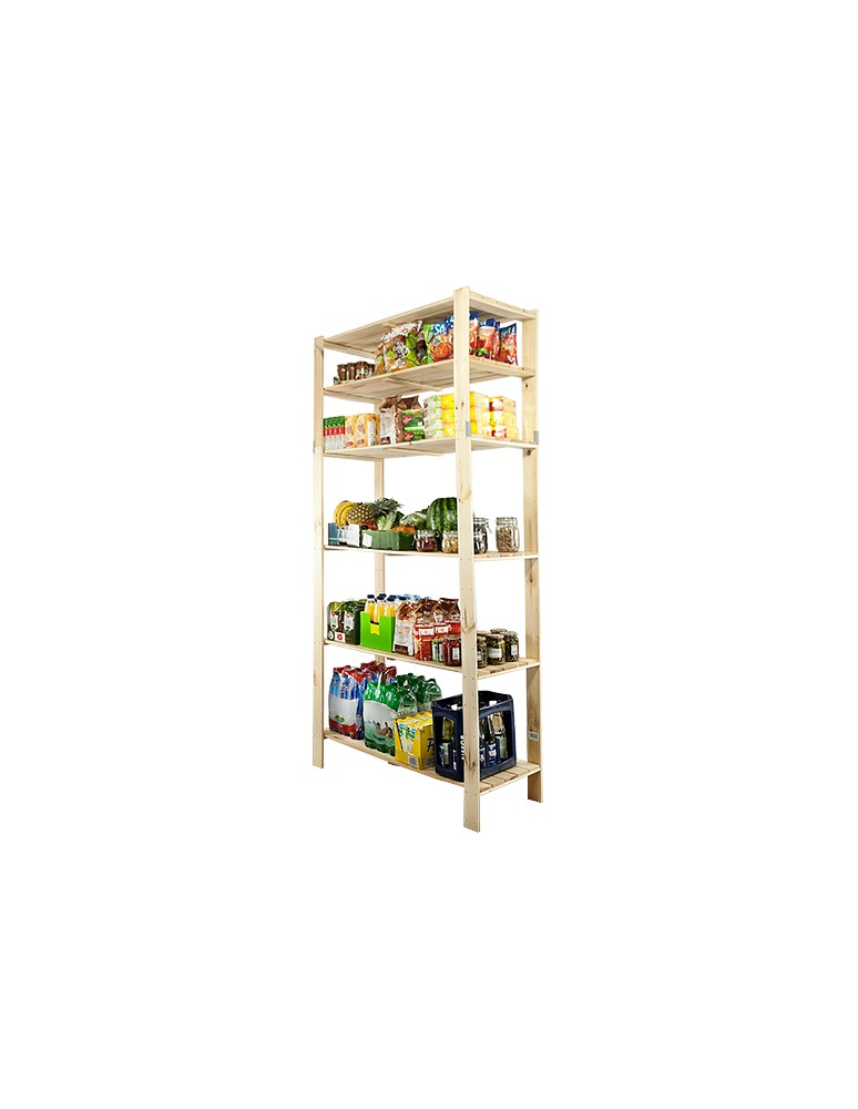 seria MAXI - Regał drewniany do zabudowy z półką ażurową Maxi 6N - produkt MODO24.PL 1