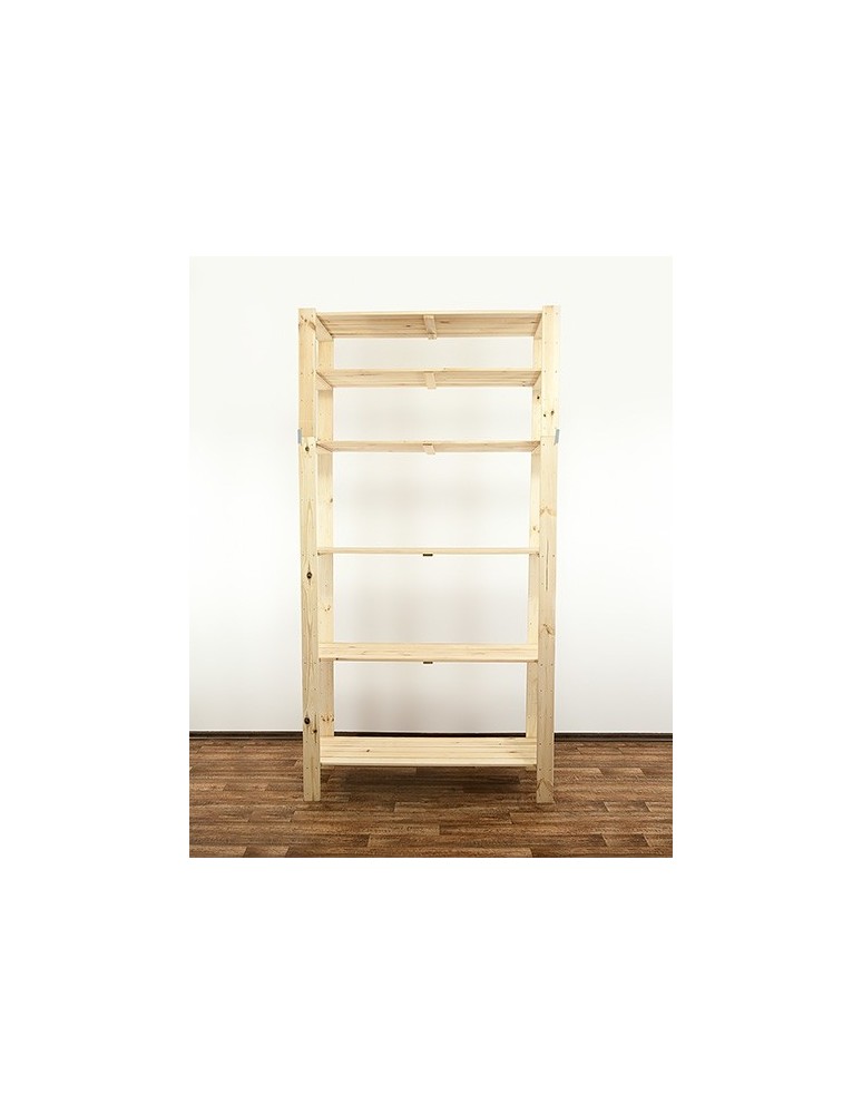 seria MAXI - Regał drewniany do zabudowy z półką ażurową Maxi 6N - product MODO24.PL 2