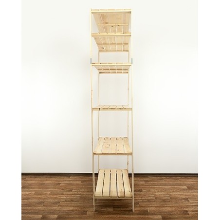 Regał drewniany do zabudowy z półką ażurową Maxi 6N