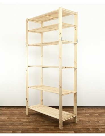 seria MAXI - Regał drewniany do zabudowy z półką ażurową Maxi 6N - product 4