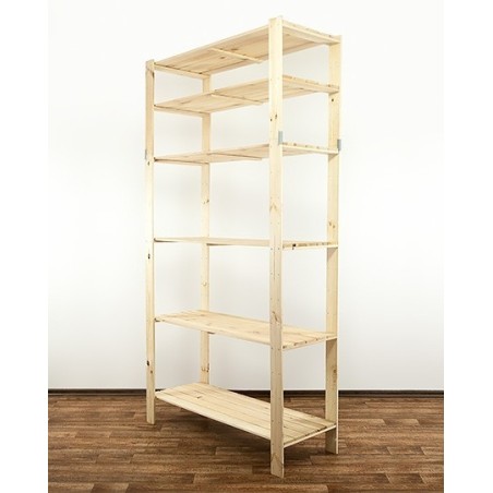 Regał drewniany do zabudowy z półką ażurową Maxi 6N